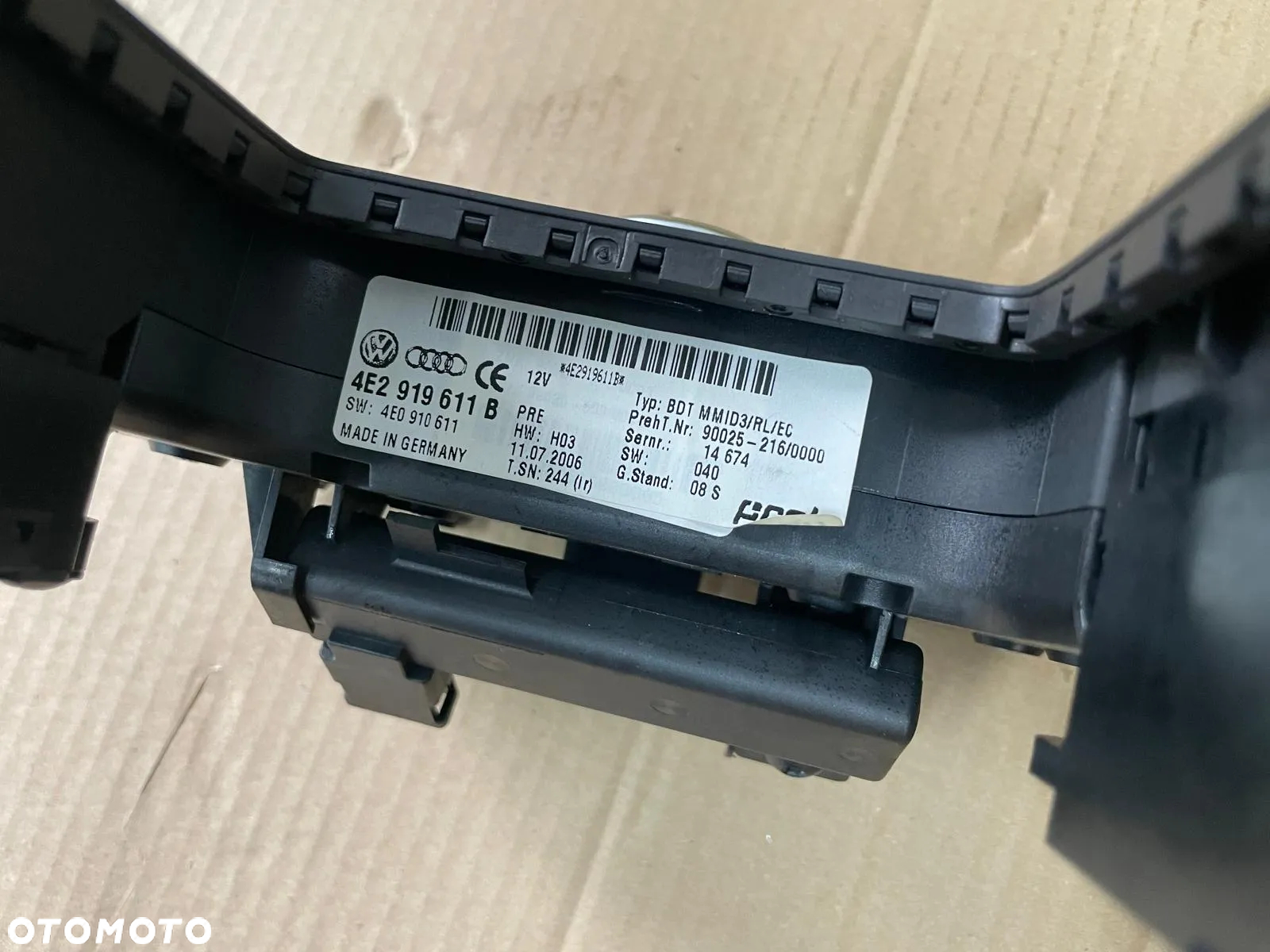 AUDI A8 D3 PANEL MMI 4E2919611B 4E0910611 PREH - 4