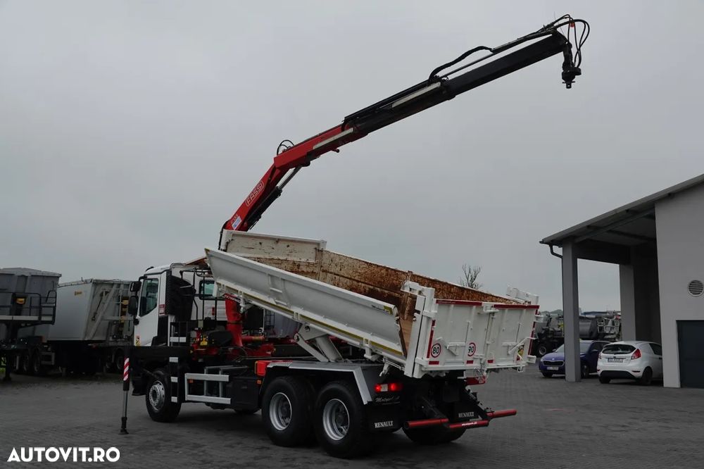 Renault C 380 / 6x4 / TIPPER 3 LATE + HDS FASSI F135 / HYDROBRA / EURO 6 / RADIO CONTROL / ROTATOR / BORDMATIC - 2