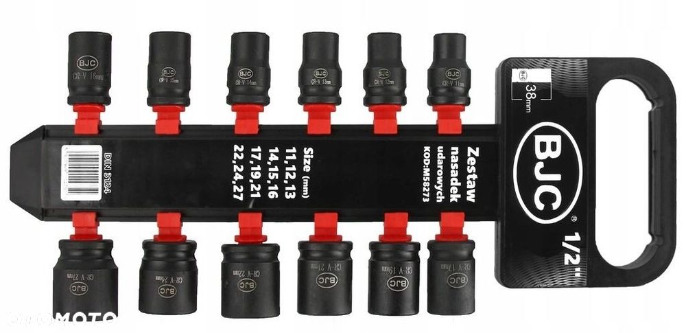 KLUCZE NASADOWE NASADKI UDAROWE 1/2" 11-27mm BJC - 1
