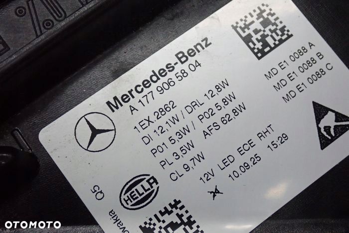 MERCEDES W177 177 MULTIBEAM LED 23- reflektor prawy lampa prawa A1779065804 - 9