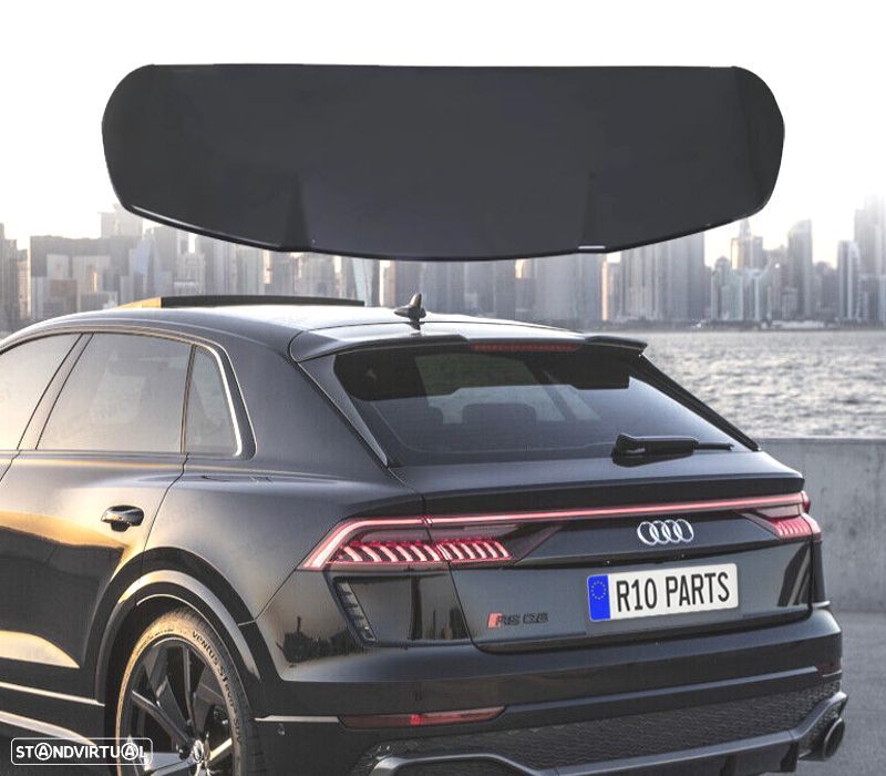 AILERON SPOILER AUDI Q8 19-23 LOOK RSQ8 PRETO BRILHANTE - 1