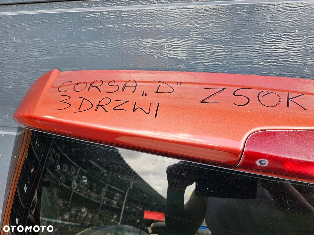 KLAPA BAGAŻNIKA TYŁ OPEL CORSA D 3D Z50K 3 DRZWI - 4