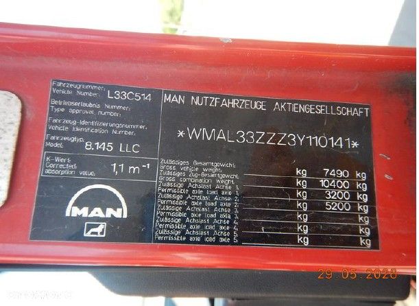 MAN 8.145 LE-C E3 7.5t - 5