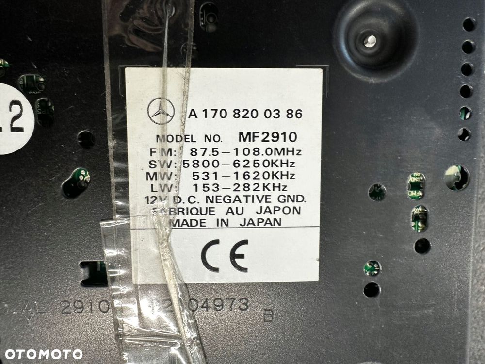 mercedes w163,w168, w210 radio cd a1708200386 - 5
