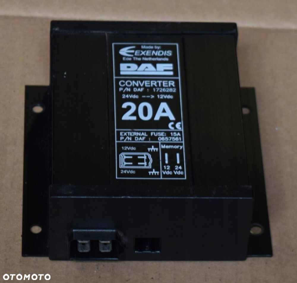 PRZETWORNICA NAPIĘCIA 24V/12V DAF XF 105 1726282 - 1