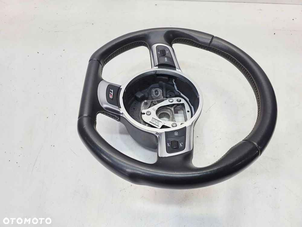 KIEROWNICA SKÓRA MULTI BIAŁA NIĆ ŚCIĘTA AUDI TT TTS 8J 8J0419091K BDB 23/25 - 3