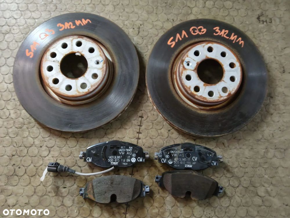 5Q0615115AP Tarcze klocki przod 312MM Audi A3 Q3 83A Passat B8 czesci - 1