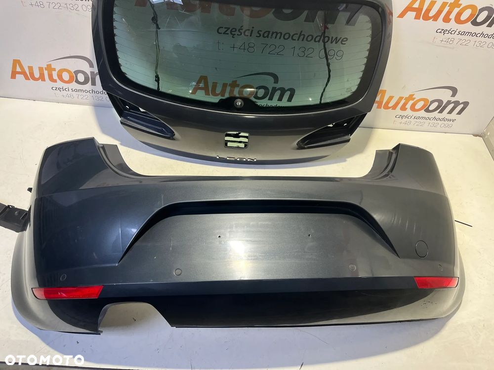 ZDERZAK TYŁ KLAPA TYLNA  SEAT LEON II 2008R KOMPLET - 2