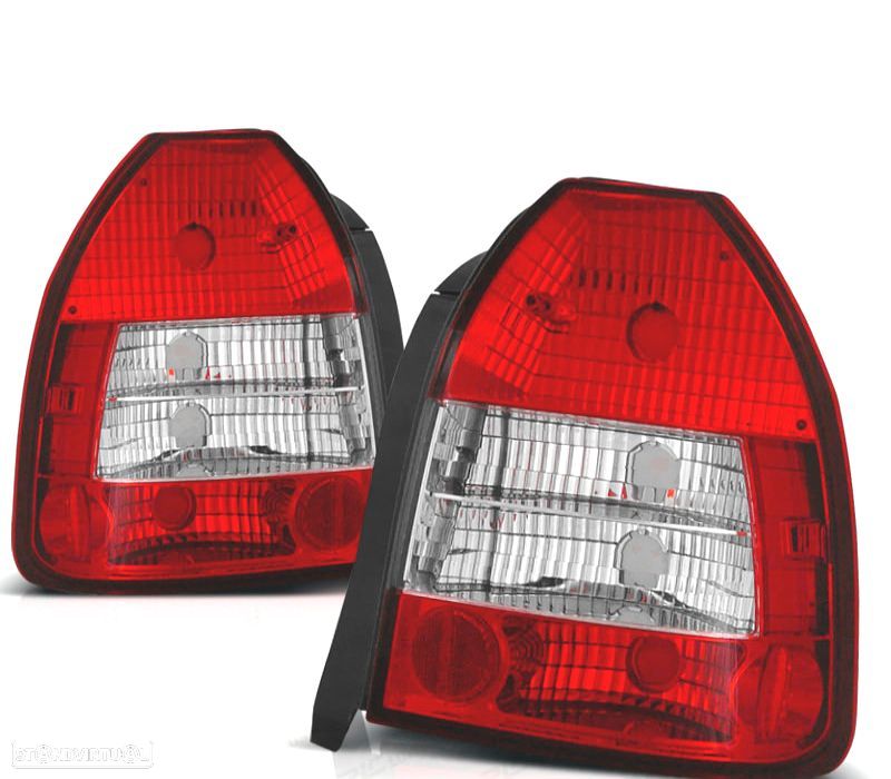 CONJUNTO DE FAROLINS HONDA CIVIC 3P 95-01 VERMELHO CRISTAL - 1