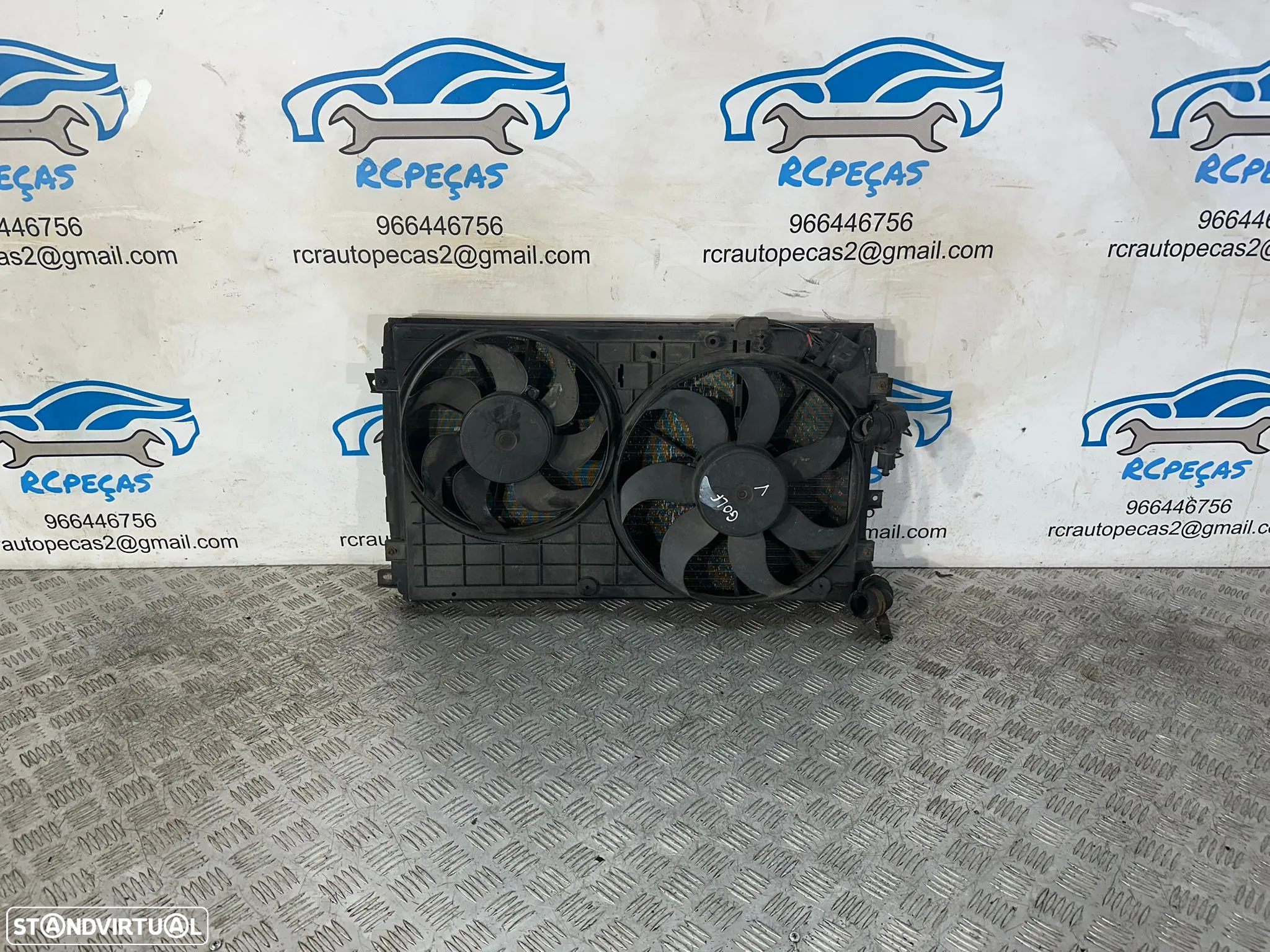 Conjunto Radiador Termoventilador Ventilador VW Volkswagen Golf 5 Gasolina - 5