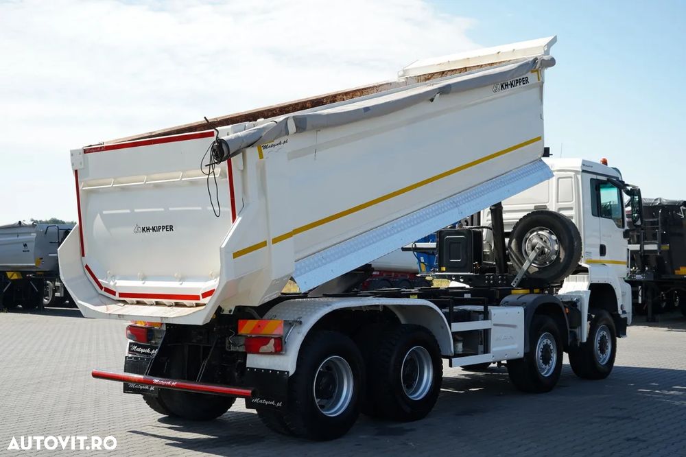 MAN TGS 41.460 / 8x8 / BASCULANTE SPATE / MANUAL / KH-KIPPER / EURO 6 / 2019 / CONTRACTUL DE SERVICE - 8