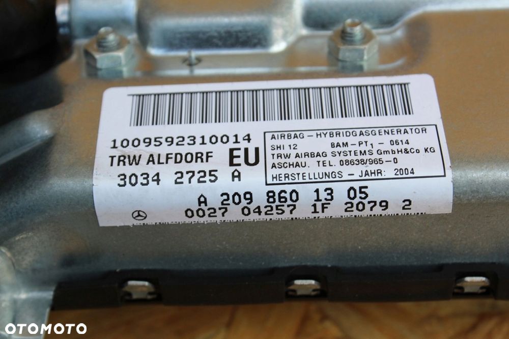 Poduszka drzwi PRAWA Mercedes CLK w209 2098601305 - 5