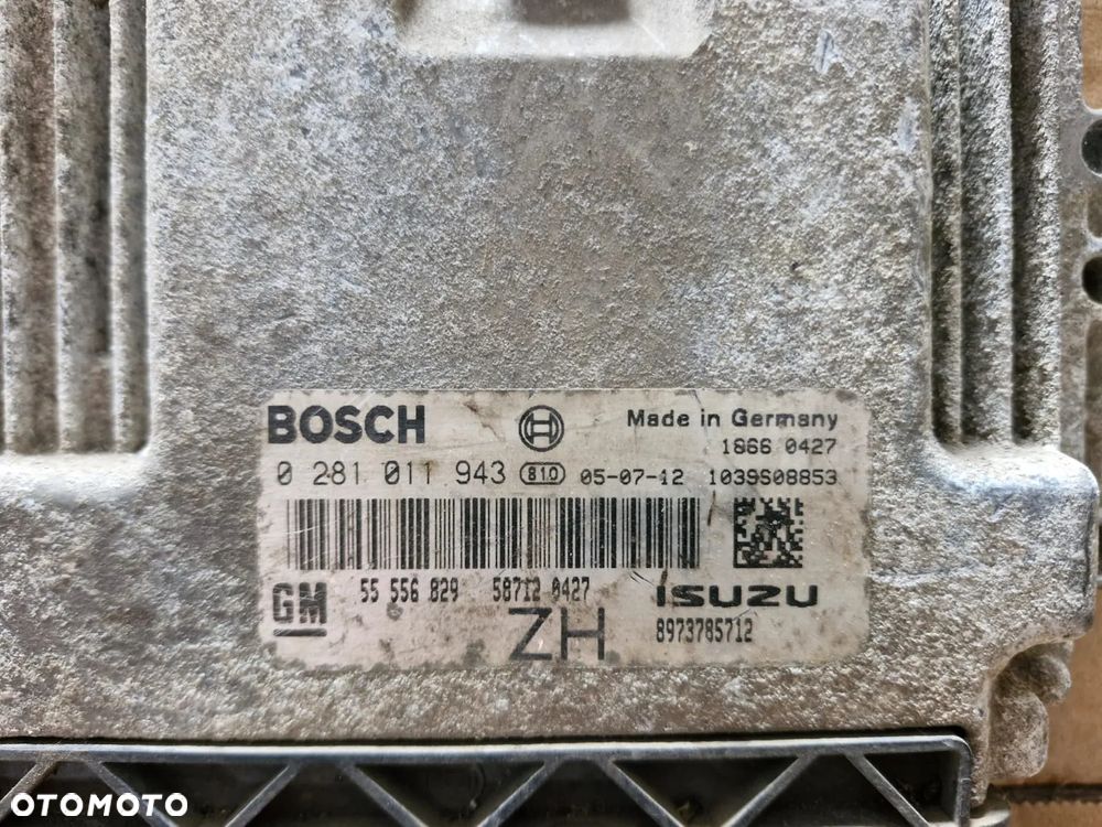 Sterownik silnika komputer Opel 1.7 CDTI 0281011943 55556829 ZH - 2