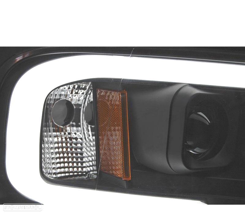 CONJUNTO DE FARÓIS PARA DODGE RAM 02-06 TUBE LIGHT PRETO - 3