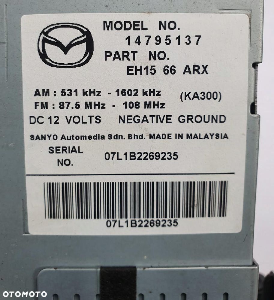 RADIO CD MAZDA CX-7 EH15-66ARX - 8