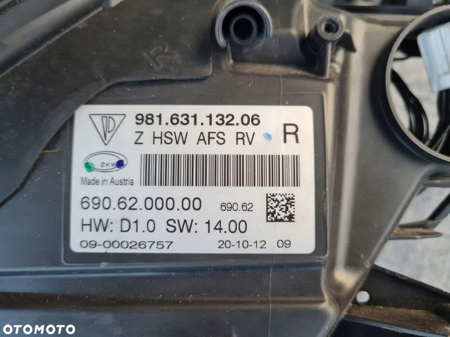 PORSCHE CAYMAN 981 BOXER 718 Lampa prawa przód Bi Xenon Dynamic 98163113206 - 10