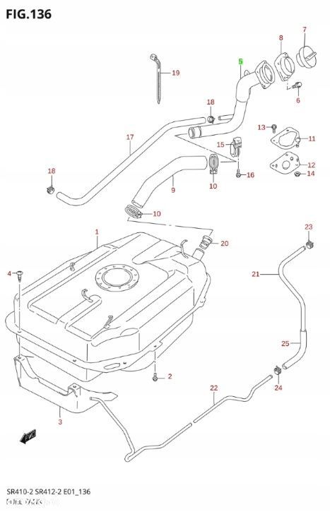 SUZUKI WAGON R+ 98-02 - RURA WLEWU PALIWA - 3