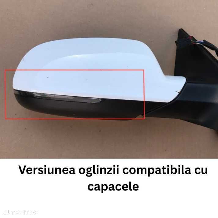 Set Capace Oglinzi Oglinda Batman Audi A4 B8 2009-2015, M Style, Negru Lucios - 8