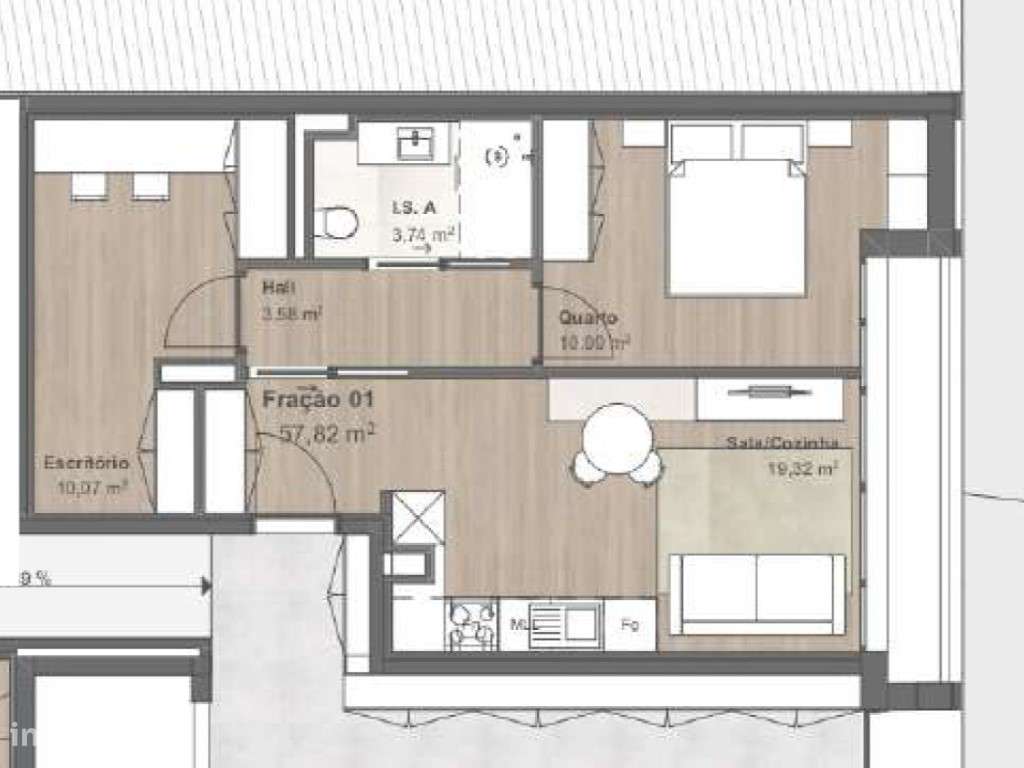 Apartamento T1+1 novo no Centro Histórico do Porto - Grande imagem: 4/4