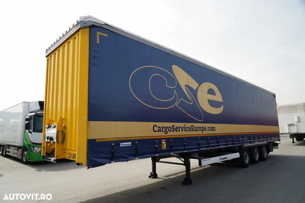 Krone CORTINĂ KRONE / MEGA / ACOPERIȘ RIDICAT / PRELATĂ ARMATĂ / PLATĂ JOSĂ / - 2