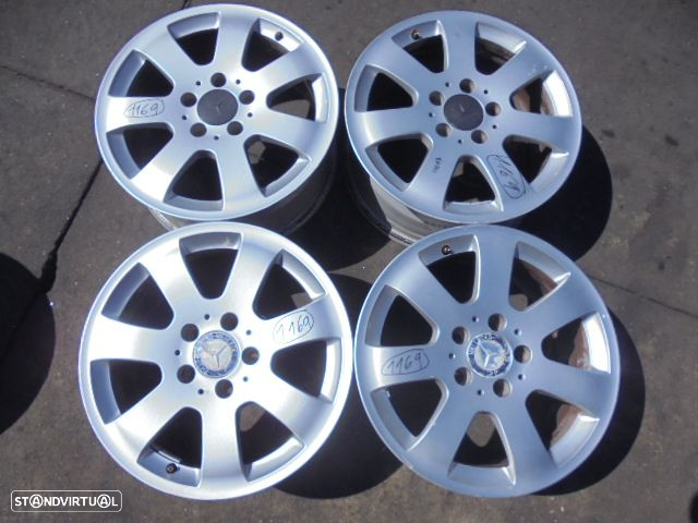 Jogo De Jantes A2114015602 MERCEDES S211 W211 FASE 2 2008 220CDI  170CV 5P PRETO 42 7.5Jx16 5X112 66MM - 4