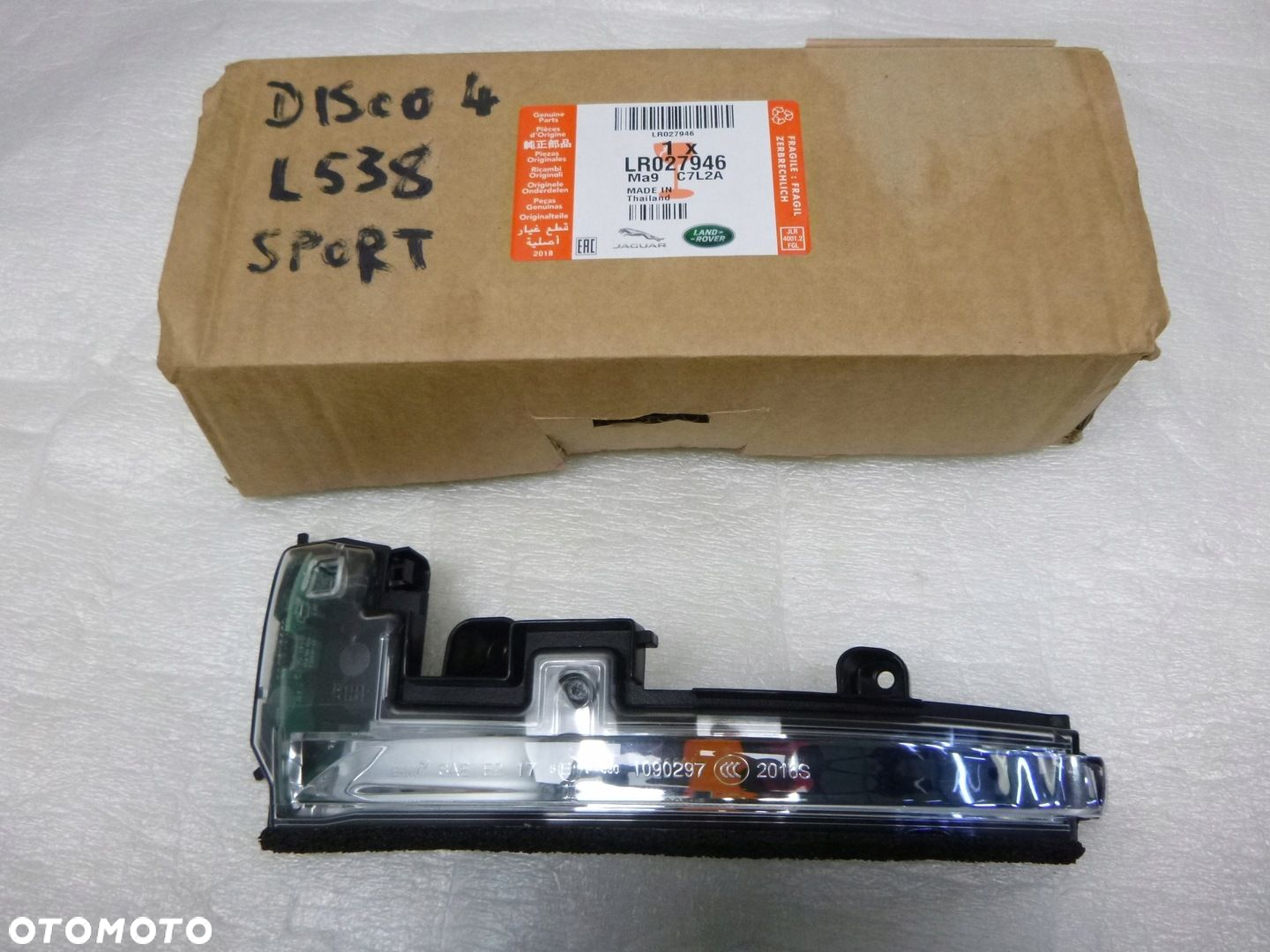 LAND ROVER DISCOVERY 4 L319 RANGE ROVER SPORT L320 LIFT EVOQUE L538 KIERUNKOWSKAZ LAMPKA LAMPA LUSTERKA ZEWNĘTRZNEGO LEWA NOWY ORYGINAŁ - 2
