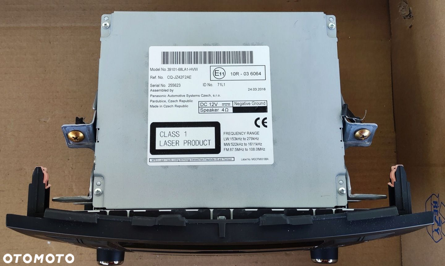 RADIO CD SUZUKI SWIFT MK7 LIFT 39101-68LA1-HVW CQ-JZ42F2AE - 2