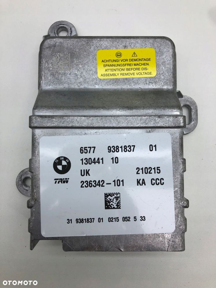 BMW 2 F45 F46 MODUŁ SENSOR PODUSZEK 9381837 - 1