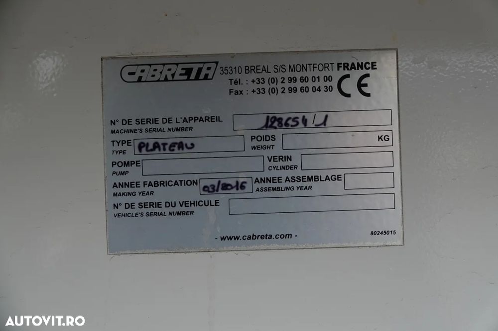 Renault MAXITY 140 / BALATĂ / DOUĂ TRANSPORTURI / MANUALĂ / 3 LOCURI / - 34