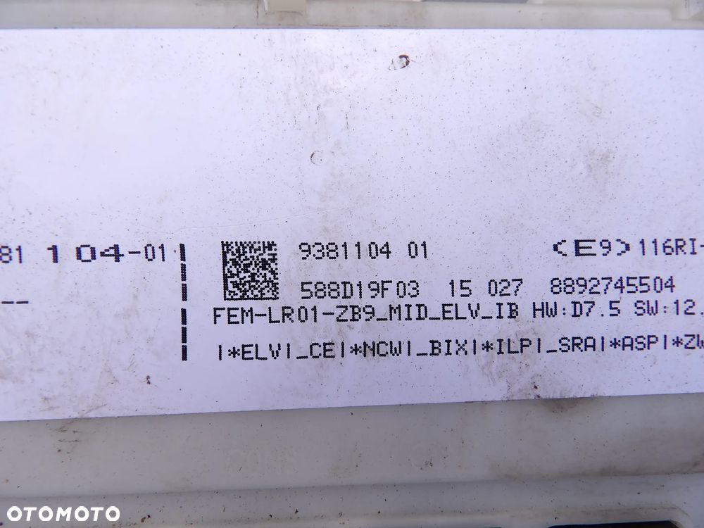 BMW MODUŁ STEROWNIK FEM - 9381104 - 1
