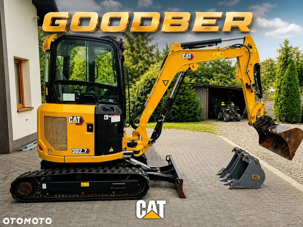 Caterpillar CAT 302.7 CR mini koparka szybkozłącze 3 łyżki piękna serwisowana 1 wł JCB sprowadzona w oryginale - 2