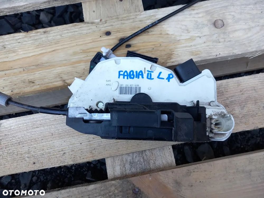 Zamek Drzwi Przedni Lewy 7PIN Przód Klamka Komplet LF9R Skoda Fabia II Lift 2012r 1S1837015B - 2