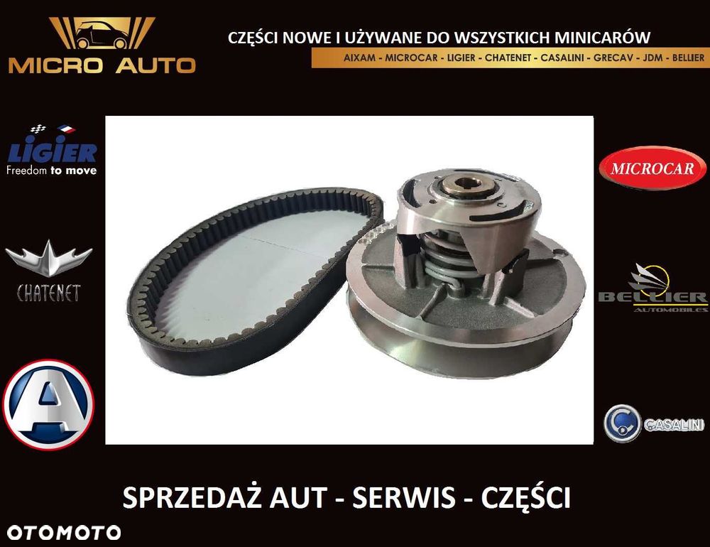 Zestaw Sprzęgło Pas napędowy Aixam 400 500 A721 A741 627 - 1