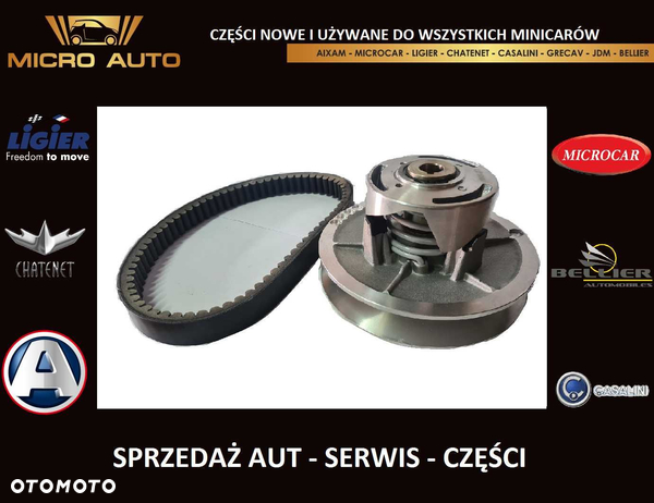 Zestaw Sprzęgło Pas napędowy Aixam 400 500 A721 A741 627