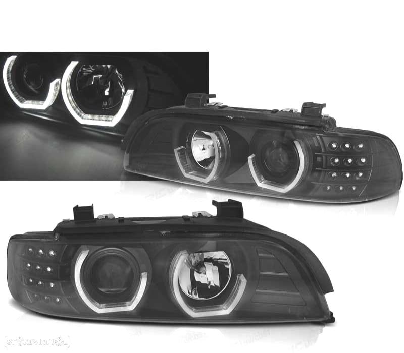 FARÓIS BMW E39 ANGEL EYES 3D CCFL + LED - 2