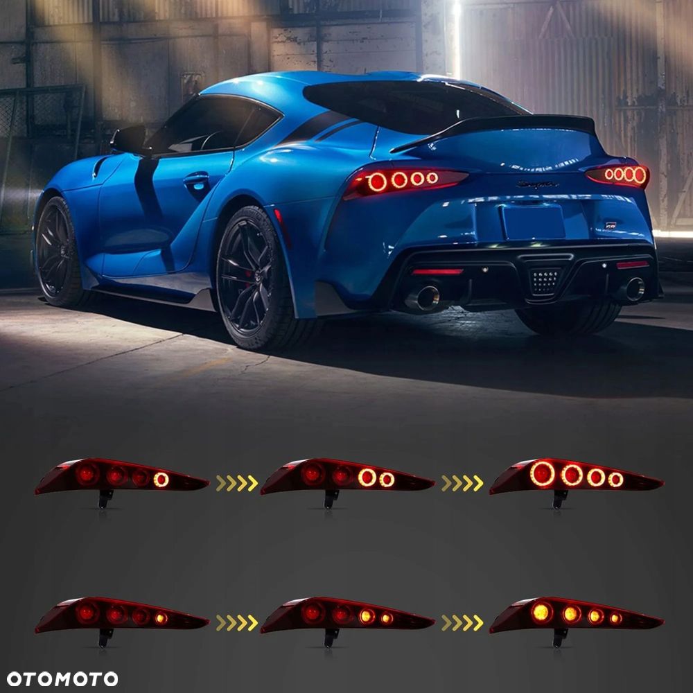 Lampy tyl ne kpl Vland Led Neon Tuning Red Toyota GR Supra V 5 a90 19- z24 - 6