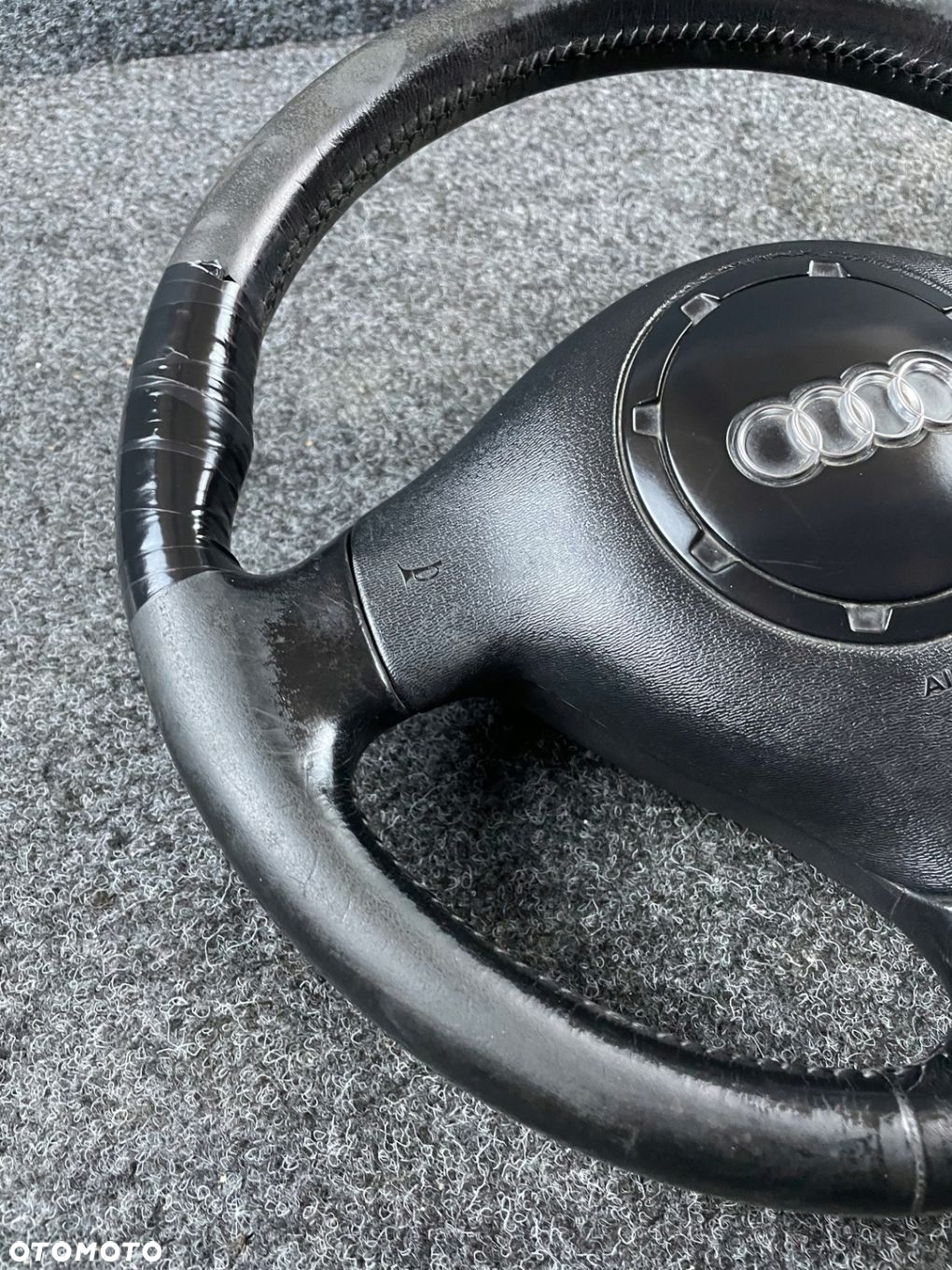 audi a3 8l kierownica trójramienna skóra do obszycia poduszka airbag kpl. - 7