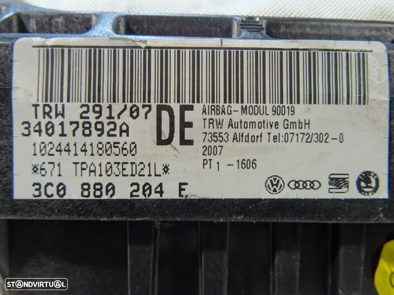 Airbag De Passageiro Volkswagen Passat (3C2)  3C0880204e / 34017892A / - 7
