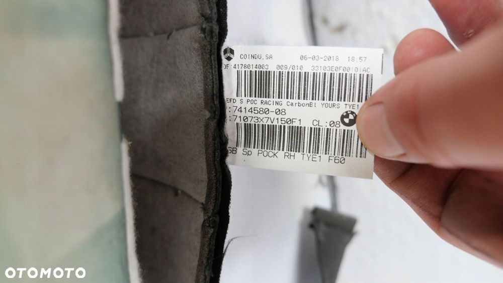 mini f54 f55 f56 f57 f60 oparcie fotela prawy przód carbon yours 7414580 - 7