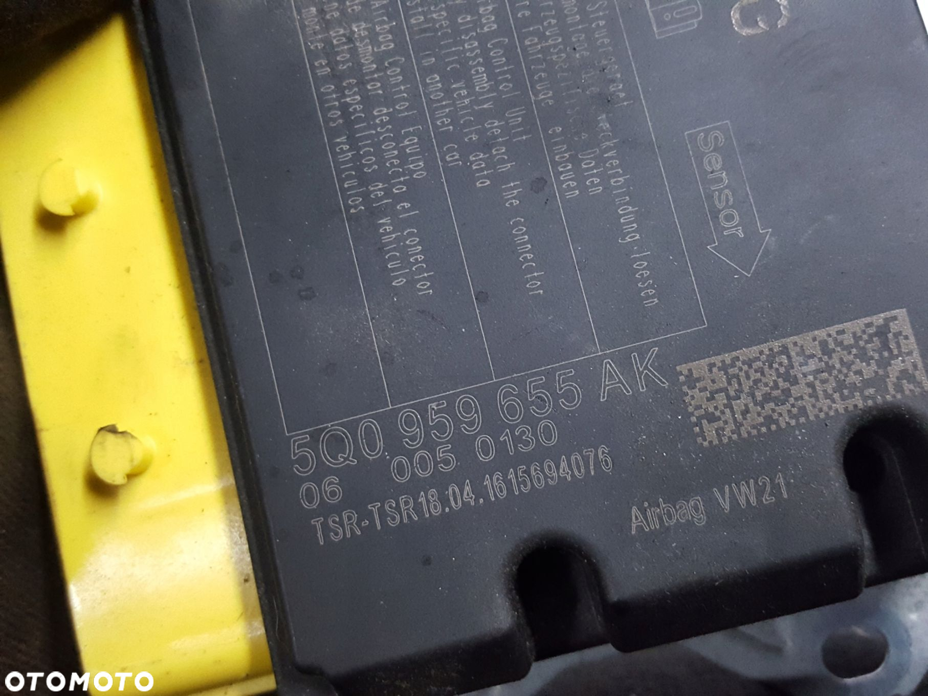 SKODA SUPERB 3 III 15-19r MODUŁ SENSOR PODUSZEK AIRBAG 5Q0959655AK - 2