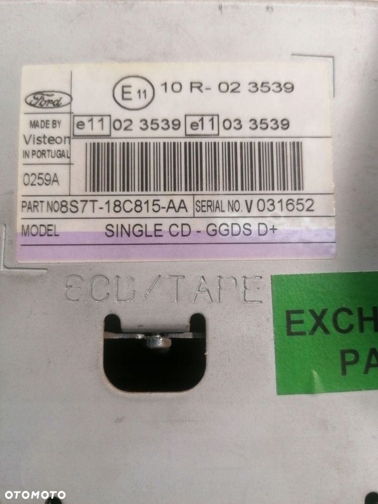 panel radio cd ford mondeo mk4 8s7t-18c815-aa - 4