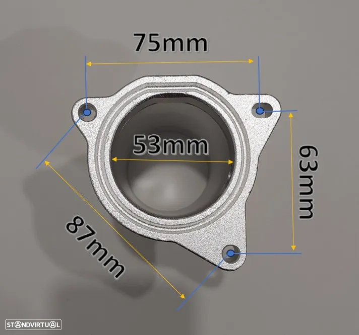 Supressor EGR Motores Grupo VAG 1.9 TDI PD 130 150 160cv - 57mm Cinzento - 2