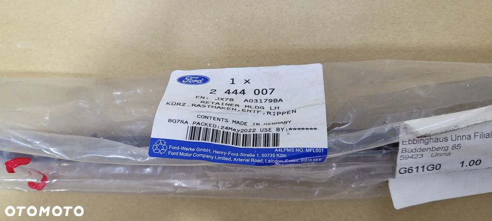 LISTWA SZYBY CZOŁOWEJ LEWA FOCUS IV MK4 JX7B-A03179-BA - 2