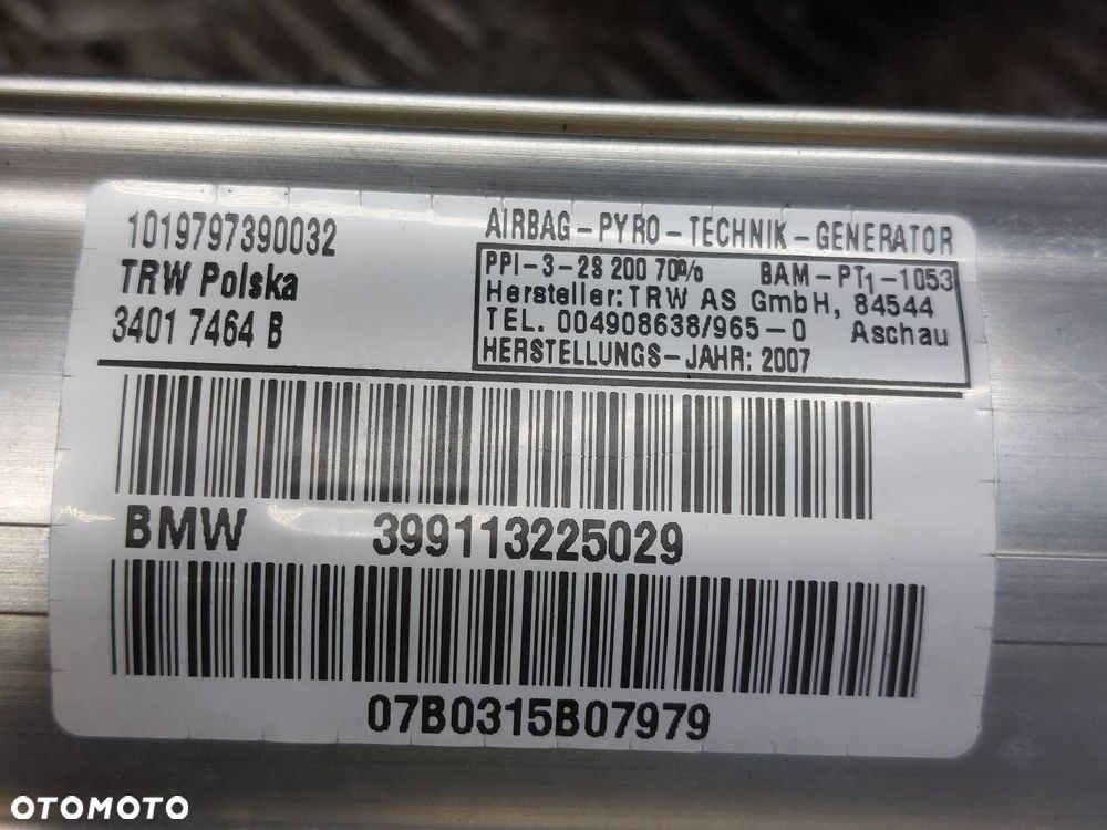 ZESTAW AIRBAG POSTRZAŁOWY KOKPIT DESKA PASY PODUSZKI MODUŁ BMW E90 E91 - 6