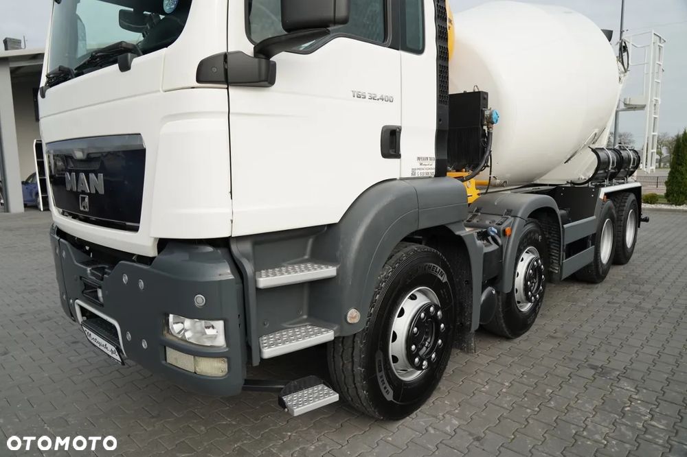MAN TGS 32.400 / 8x4 / BETONOMIESZARKA SCHWING STETTER  / GRUSZKA 9M3 / KAMERA COFANIA - 9