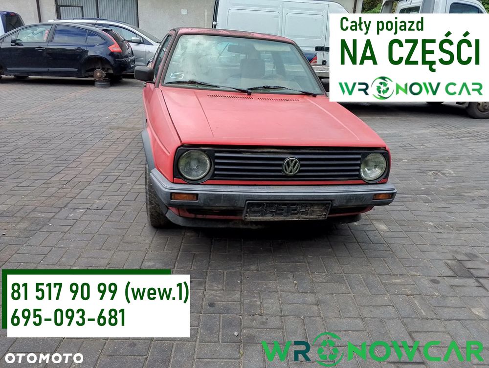 Volkswagen Golf II FL (87-92r.) 1.6 B 69KM. Silnik PN Skrzynia 4S12114 lakier G2 / LY3D.Cały na części. GWARANCJA !!! Przód Tył Zestaw Komplet Drzwi Klapa Zderzak Błotnik Maska Grill Atrapa Szyba Pas Lampa Lusterko Boczki Fotel Kanapa Kokpit Deska Rozdzielcza Przełącznik Włącznik Sterownik Przewody Wiązka Instalacja Moduł Komputer Czujnik Listwa Pompa Alternator Wtryski Głowica Rozrusznik Kompresor Sprzęgło Dwumas Silnik Skrzynia ABS Klimatyzacji Paliwa Wspomagania Kolektor Turbina Przepustnica Zawór Chłodnica Koło Hak Belka Sanki Zawieszenie Mcpherson Półoś Amortyzator Wydech Tłumik Zacisk Most - 1