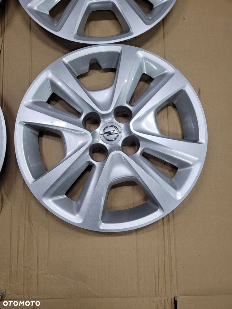 Kołpaki OPEL CORSA E ADAM STRUKTURALNE 15" Srebrne 13380644 - 5