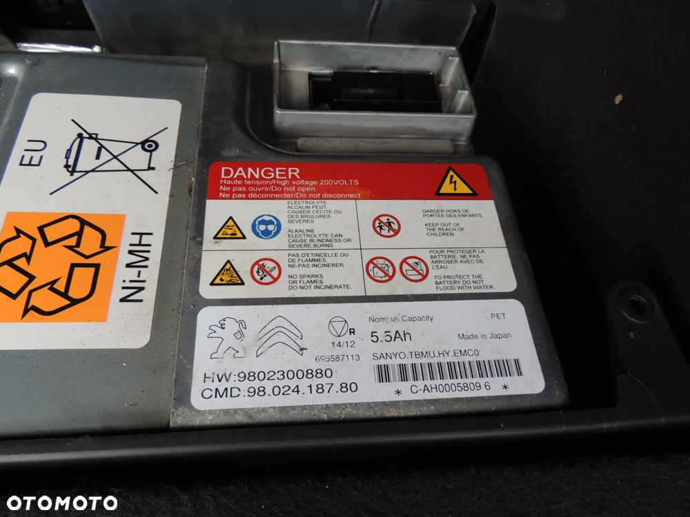 Bateria Peugeot 3008  Hybryda '13 - 2