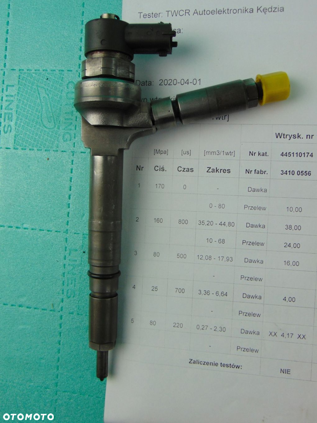 Wtryski 1,7CDTI ASTRA Zafira 0445110174 Sprawdzone - 5