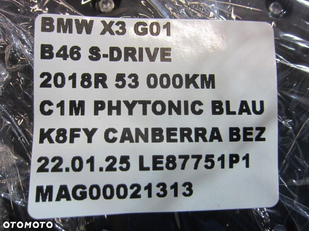 BMW X3 G01 G30 PANEL STEROWANIA DACHU 9472154 LAMPKA PODSUFITKI 61319472154 - 10